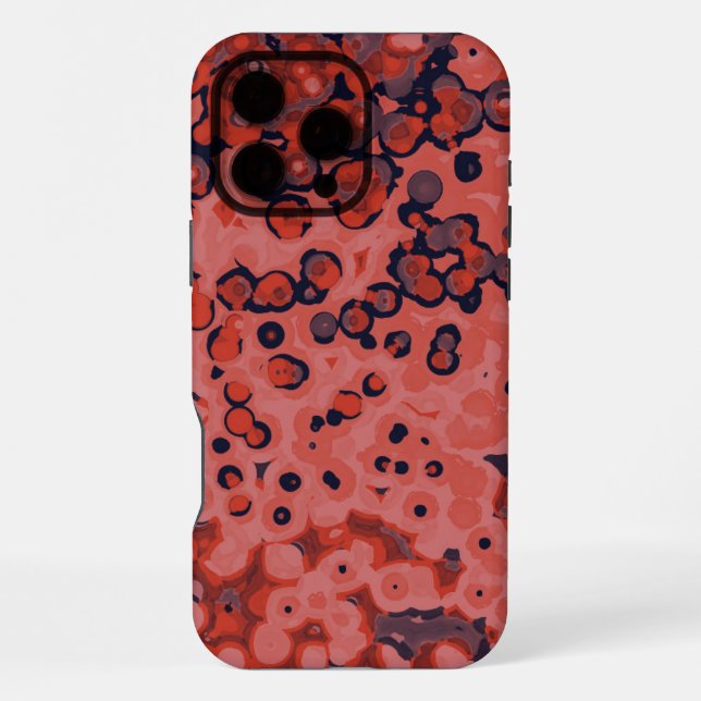 blue and orange abstract iPhone case (Back)