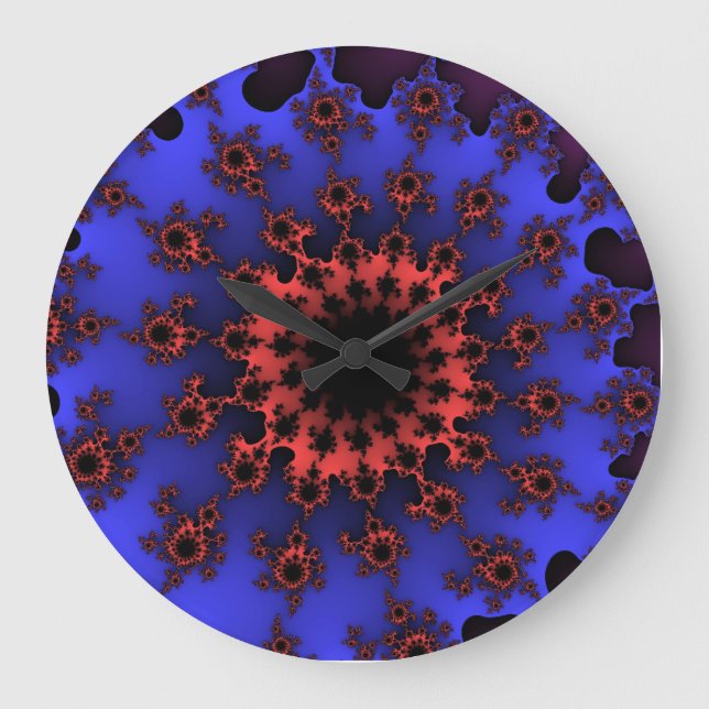 Blue and Orange Eye Large Clock (Front)