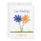 Blue and Orange Flowers,  Our Wedding Invitations