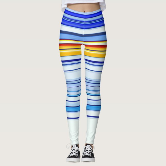 Blue and Orange Leggings (Front)