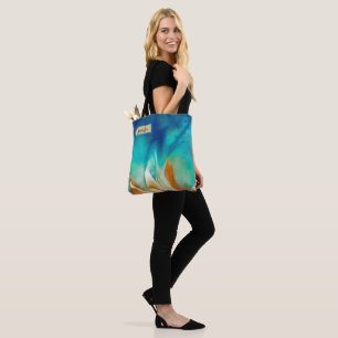 Blue and Orange Modern Artistic Personalized  Tote Bag