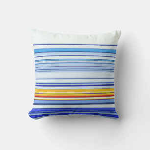Blue and Orange Outdoor Pillow