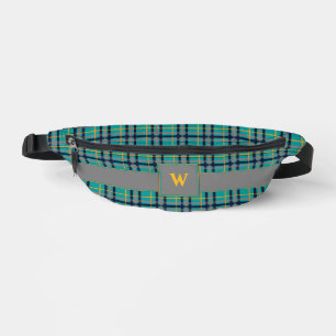 Blue and Orange Plaid Fanny Pack