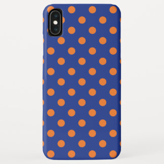 Blue and Orange Polka Dots iPhone XS Max Case