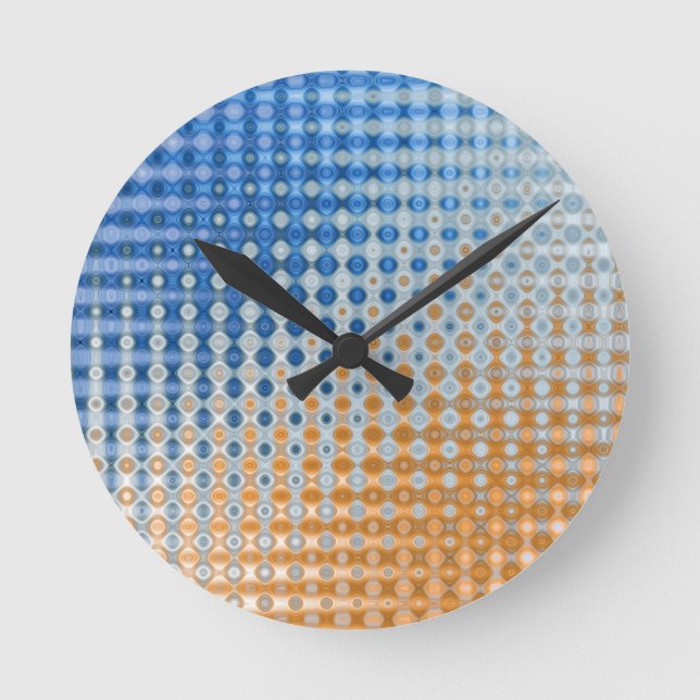 Blue and Orange  Round Clock (Front)