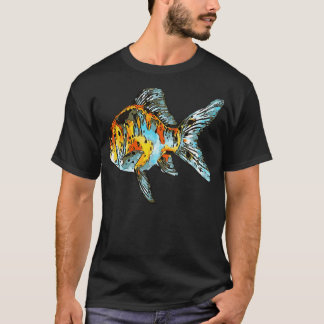 Blue and Orange Shubunkin Goldfish Isolated T-Shirt