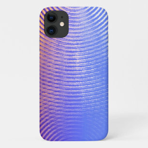 Blue and orange sound waves pattern iPhone 11 case