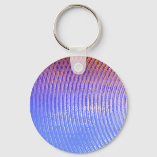 Blue and orange sound waves pattern keychain