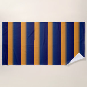 Blue and Orange Stripe  Beach Towel