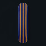 Blue and Orange Stripe  Skateboard<br><div class="desc">Bright orange stripe with a blue stripe.</div>