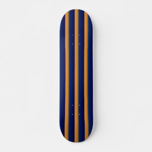 Blue and Orange Stripe Skateboard