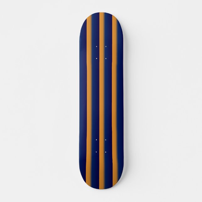 Blue and Orange Stripe  Skateboard (Front)