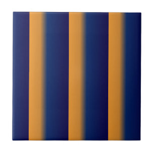 Blue and Orange Stripe  Tile