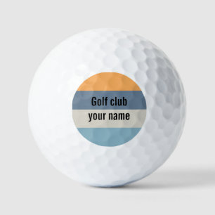Blue And Orange Striped Golf Balls