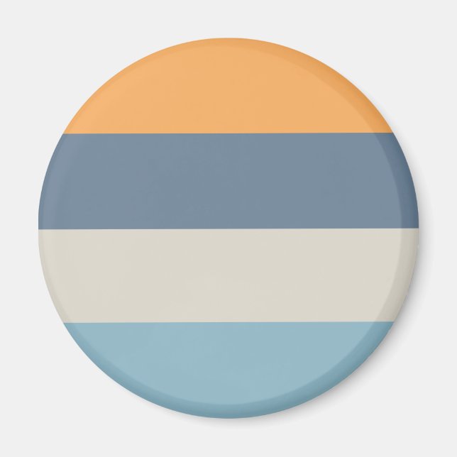 Blue and Orange Striped Magnet (Front)