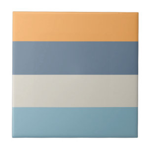 Blue and Orange Striped Tile