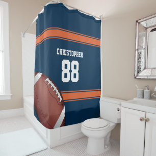 Blue and Orange Stripes Jersey Grid Iron Football