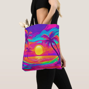 Blue and Orange Sunset Tote Bag