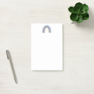 Blue and Peach Rainbow Boho Design Post-it Notes