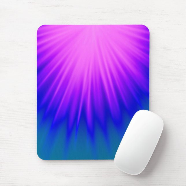 Blue and Pink Abstract Mouse Pad (With Mouse)