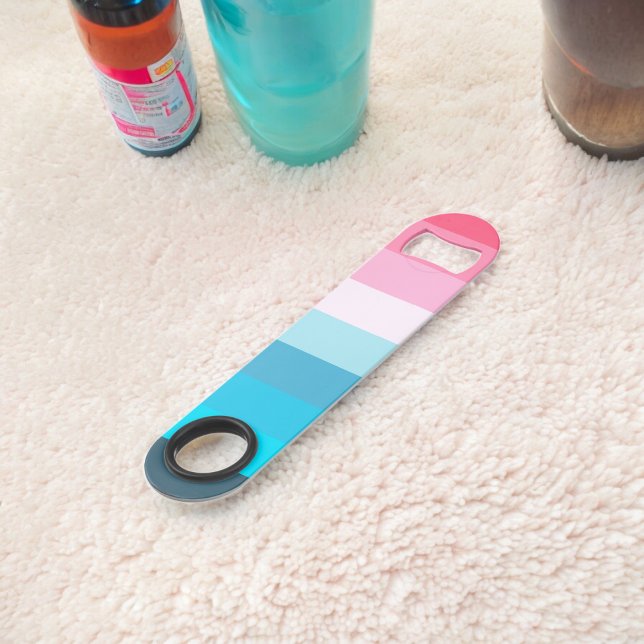 Blue and Pink Colour Shades Stripes Bar Key (Bottle Openers)