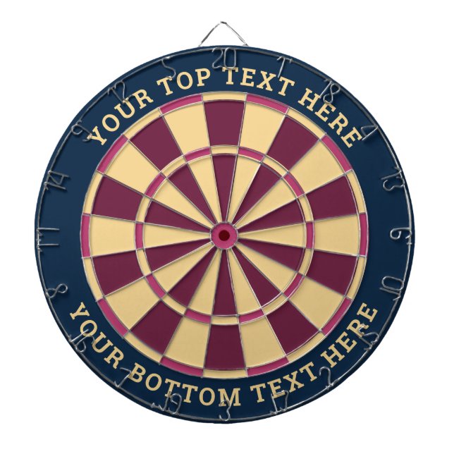 Blue and Pink Dartboard with Custom Text (Front)