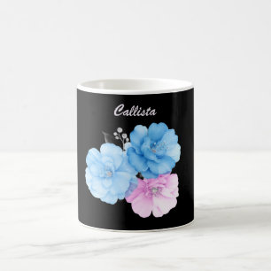 Blue and Pink Floral Chic Coffee Mug