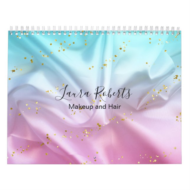 Blue and Pink Glitter Calendar (Cover)