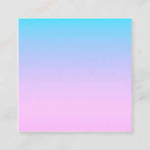 Blue and pink gradient background square business card