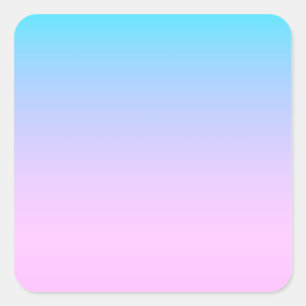 Blue and pink gradient background square sticker
