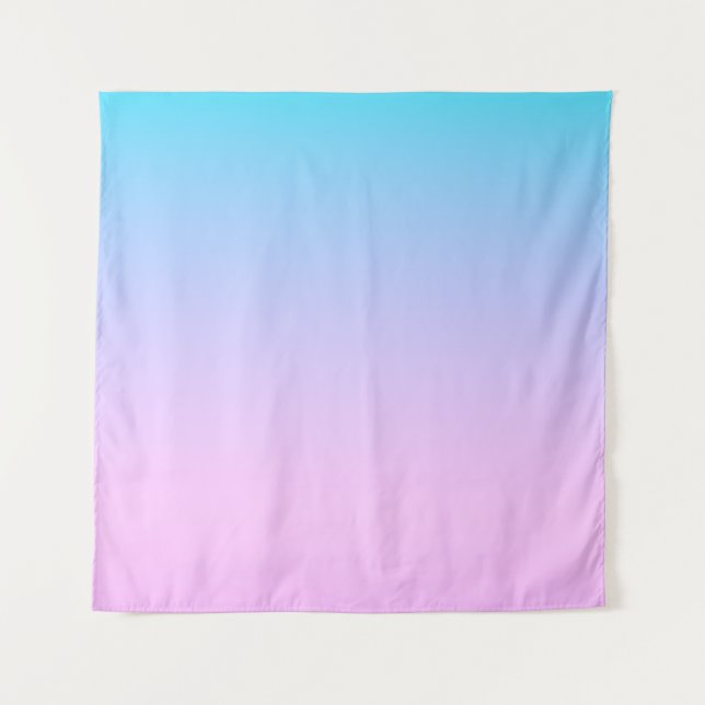 Blue and pink gradient background tapestry (Front)