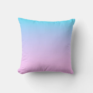 Blue and pink gradient background throw pillow