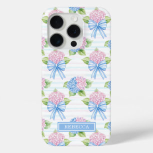 Blue and Pink Hydrangeas iPhone 15 Pro Case
