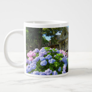 Blue and Pink Hydrangeas - Martha's Vineyard Large Coffee Mug