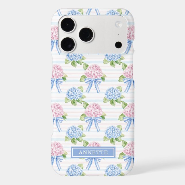 Blue and Pink Hydrangeas Striped (Back)