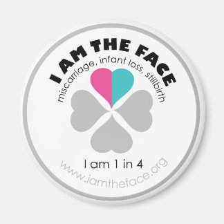 Blue and pink I am the Face magnet