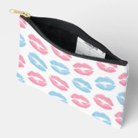 Blue and Pink Lips Pattern, Lipstick, Kiss