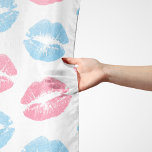 Blue and Pink Lips Pattern, Lipstick, Kiss Scarf<br><div class="desc">Elegant,  stylish and sophisticated pattern with blue and pink lips on white background. Modern and trendy gift,  perfect for the makeup lover in your life.</div>