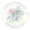 Blue and Pink Peony Watercolor Wedding