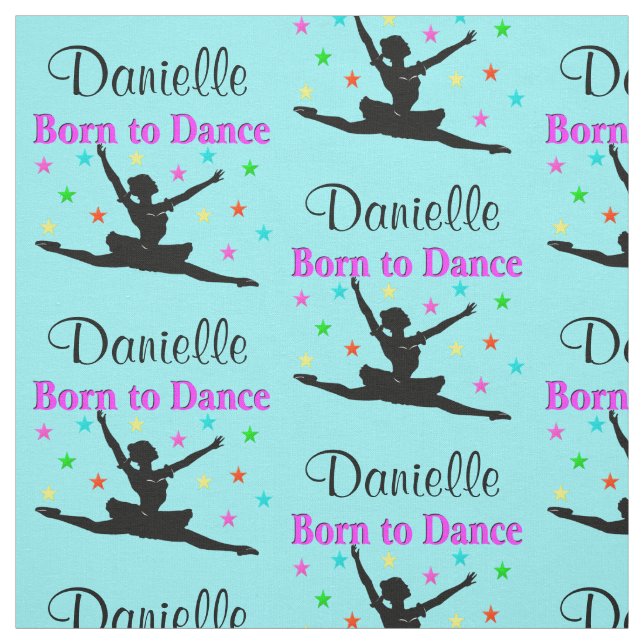 BLUE AND PINK PERSONALIZED MODERN DANCER FABRIC (Swatch)