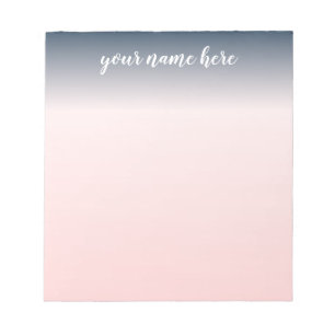 Blue and Pink Personalized Notepad