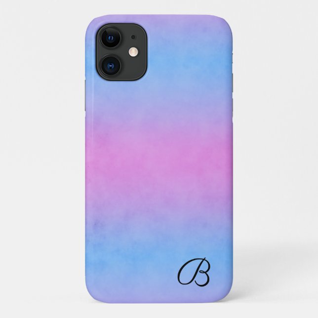 Blue and Pink Personalized Phone Case (Back)