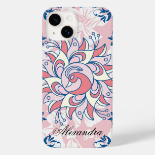 Blue and Pink Rangoli Serenity Case-Mate iPhone 14 Case