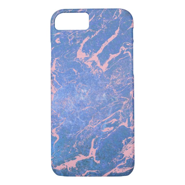 blue and pink swirl marble pattern Case-Mate iPhone case (Back)