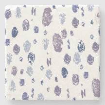 Blue and Purple Abstract Raindrops