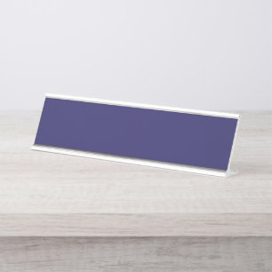Blue and purple abstract shapes blend together in desk name plate