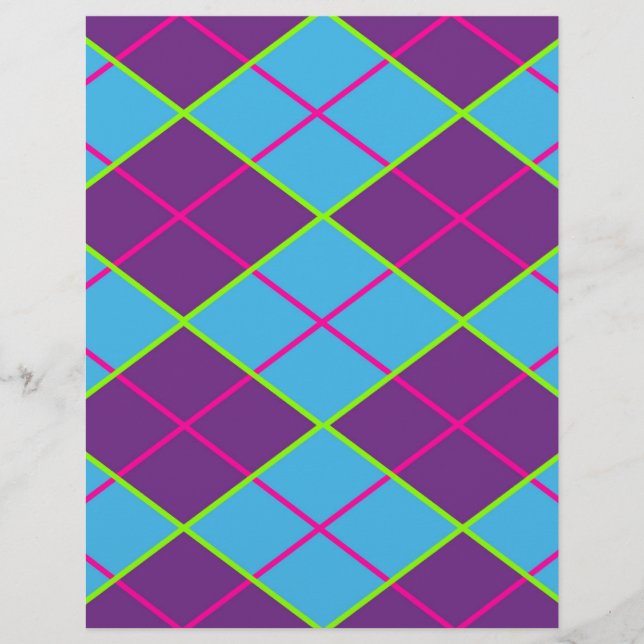 Blue and purple argyle (Front)