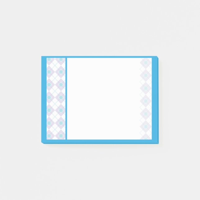 Blue and Purple Argyle Post-it Notes (Front)