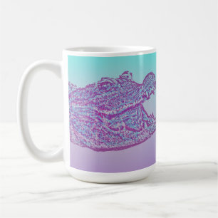 Blue and Purple Crocodile Print Coffee Mug