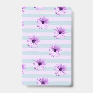 Blue and Purple Daisy Pattern Badge